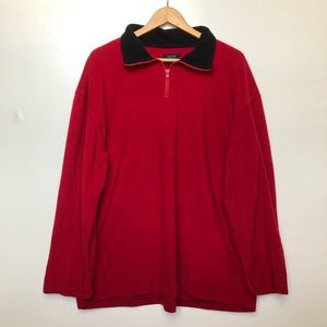 IZOD Red Fleece Pullover Sweatshirt Size XL